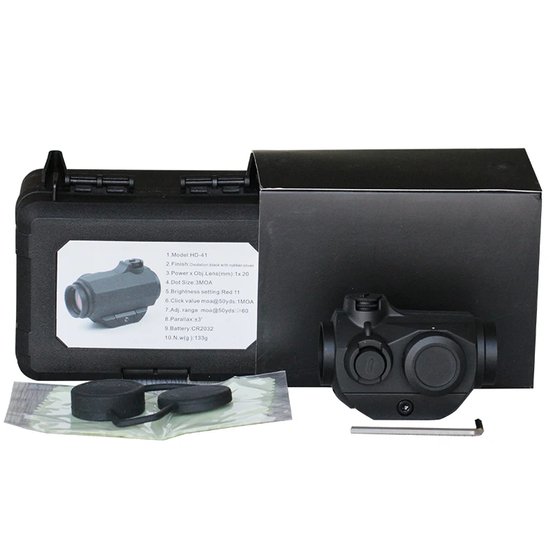 Laserspeed Optics Red Dot Weapon Sight, 20mm with 3 MOA Dot, Picatinny Mil-Std-1913 Rail Mount Tactical Compact Red Dot Sight