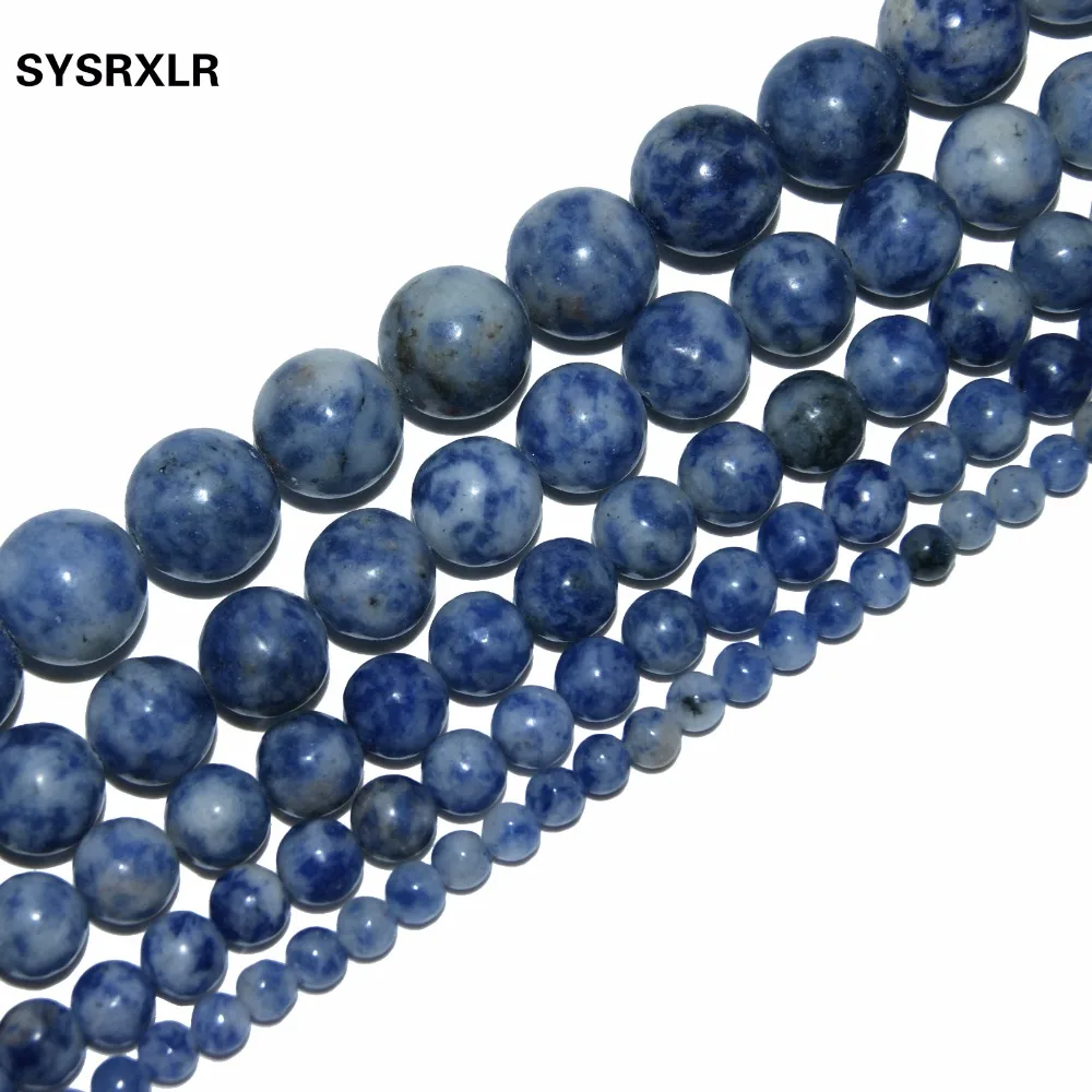 Natural Sodalite Gemstone Round Beads 15.5/'/' 4mm 6mm 8mm 10mm 12mm Jewelry DIY