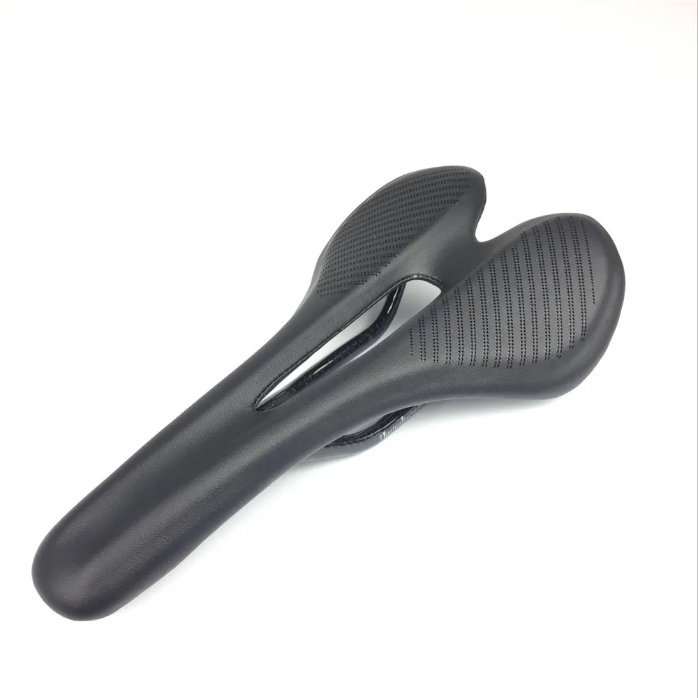 

LEADNOVO leather+carbono saddle cross grain full Carbon Fiber Bicycle cushion Bike Seat super light