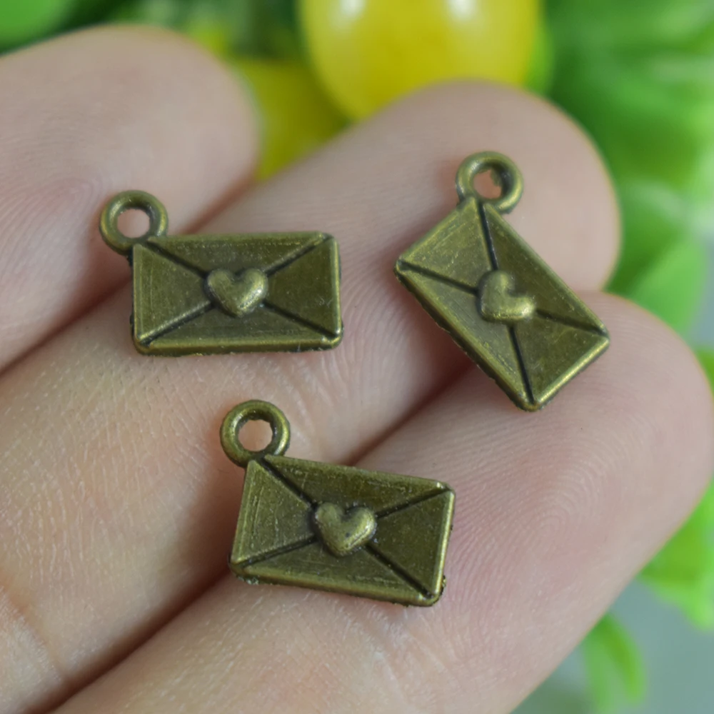 

25pieces 12x9mm Antique Bronze Charm Pendant Envelope