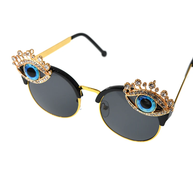 Кошачий глаз, солнцезащитные очки для женщин, фирменный дизайн, очаровательные прозрачные глаза, сексуальные солнцезащитные очки, стразы, Модные оттенки Oculos De Sol Feminino