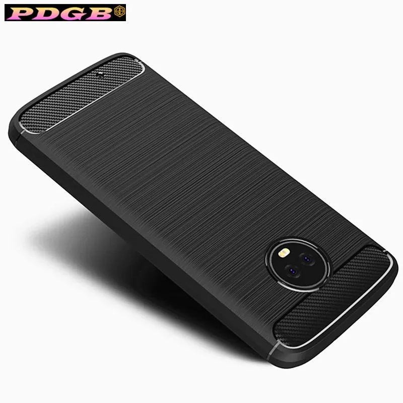 PDGB Brushed TPU Case for Moto G5 Slim Carbon Fiber Silicone Soft Cover Shell For Motorola E5 G3 G4 G5S G6 Z Play Plus G7 |