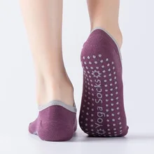 Спортивные носки для йоги, тапочки для женщин, нескользящие носки для йоги, массажные спортивные носки для балета, пилатеса, профессиональные спортивные носки-башмачки