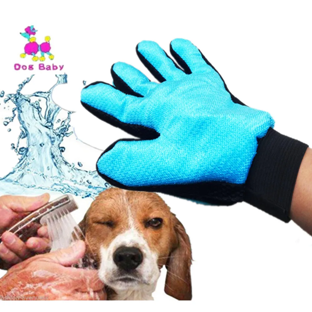 

Dog Bath Brush Cat Dog Comb Grooming Glove Pet Shedding Grooming Gloves Comb Hand Shaped Glove Five Fingers pet Clean Comb