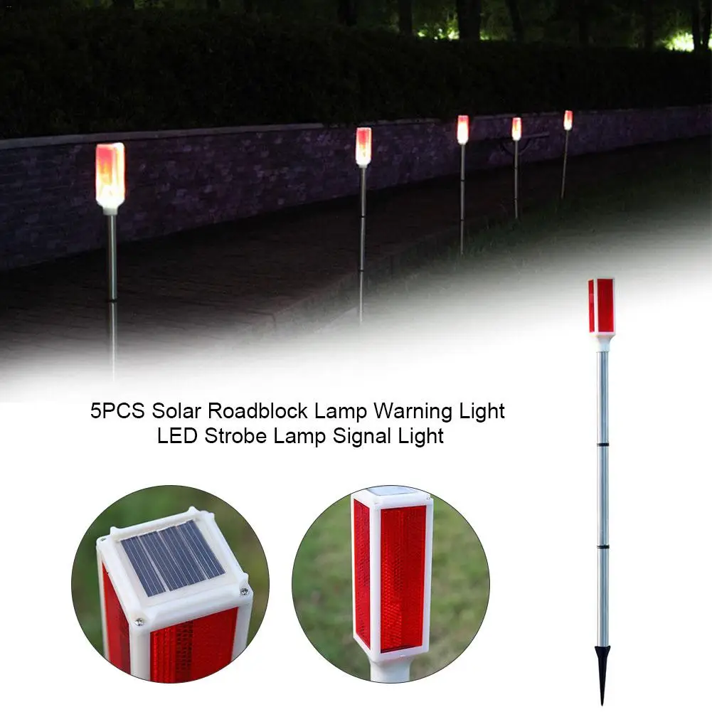 5 шт. Солнечный дорожный блок осветительный столб водонепроницаемый светодиодный стробоскоп предупреждающий сигнал лампа