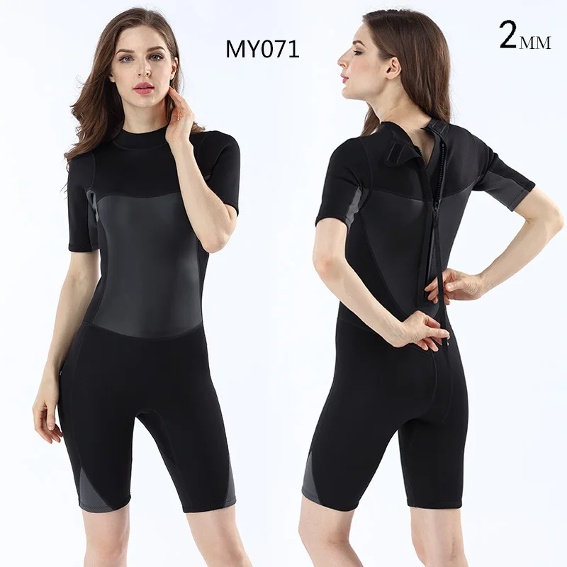 2019 New Anti-UV Lycra Short Sleeve Triathlon Wetsuit  Women Surfing Wet Suit for Swimming Sucba Diving Skin Swimsuit Equipment