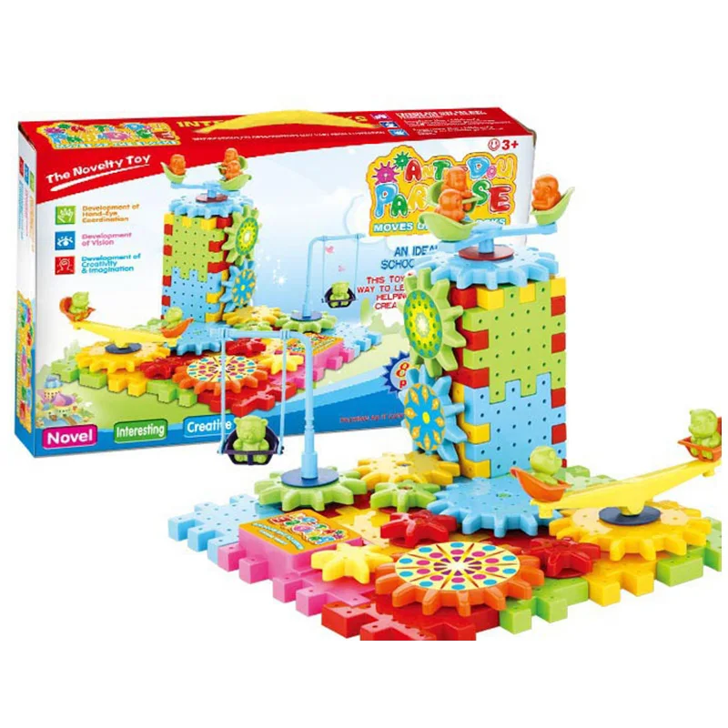82-Pcs-Electric-Rotating-Gear-Building-Blocks-Super-Paradise-Child-s-Colorful-Playground-Model-Magic-Mechanical
