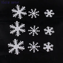 100 шт Искусственные байковые белые снежные цветы зимние Новогодние рождественские детские настенные наклейки для спальни детские комнаты украшение дома