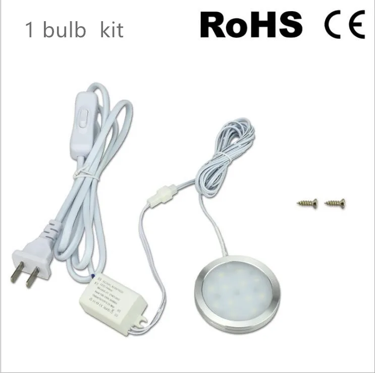 

Under Cabinet LED lights led Puck Light Kit Downlight Spotlights 11-key Wireless RF Remote Control Dimmable Cold/Warm white
