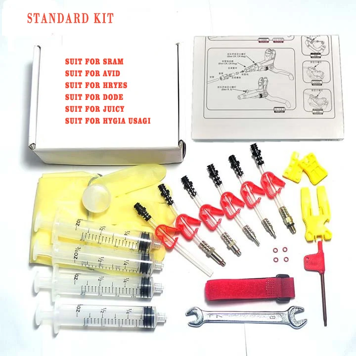Велосипедный Гидравлический дисковый тормоз, набор инструментов для AVID ELIXIR, сочный код, формула HYGIA USAGI HAYES J3 J5 J7 Formula R1 RX K24 K18 - Цвет: Standard Kit