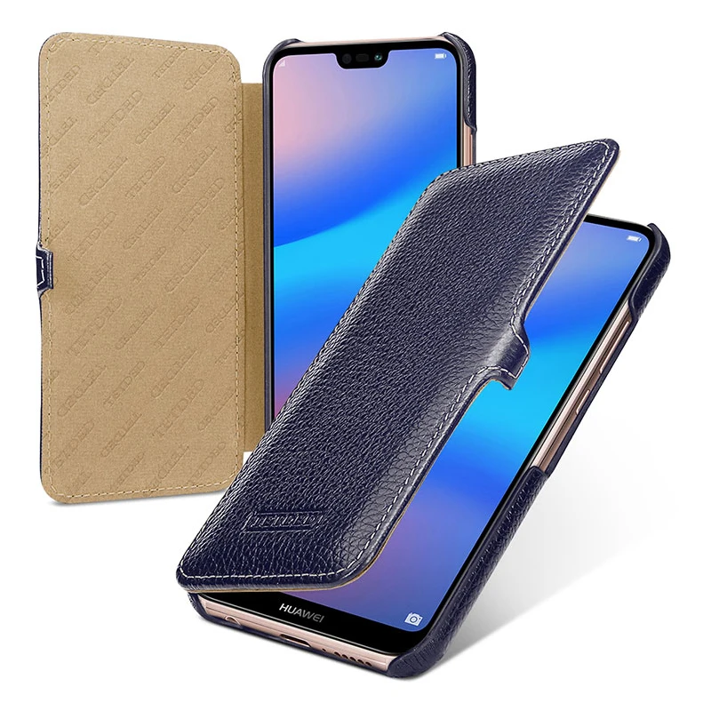 Чехол книжка из натуральной кожи для Huawei P20 Lite 5 84 дюйма|Бамперы| |
