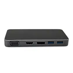 10 шт./лот кабель Thunderbolt3 USB 3,1 тип-c USB-C к Displayport VGA HDMI USB концентратор и двойной type-C Женский адаптер питания