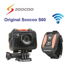 soocoo на s60b Wi-Fi спорт действий Камера анти-шок 60 м Водонепроницаемый 1080 P Full HD 170 градусов объектив беспроводной Дистанционное управление