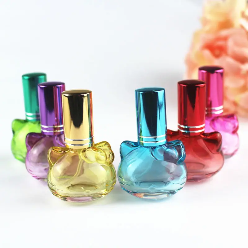 

1PC 10ml Perfume Glass Bottle Cat Shaped Empty Refillable Glass Spray Bottles Cosmetic Atomizer Travel Scent Packaging Bottle