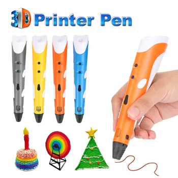 

Centechia 3D pen 1nd Generation LED Display DIY 3D Printer Pen With 3Color filament Arts 3d pens For Kids Drawing Tools