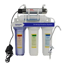 Пятиступенчатая система фильтрации питьевой воды 6 Вт УФ стерилизатор для хлора, дурного вкуса, запаха, примесей и бактерий/мощность 220-240 В