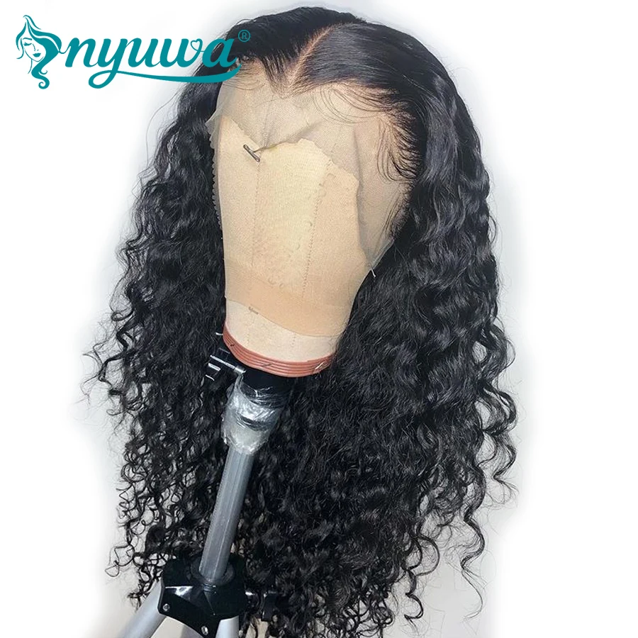 Дешево 360 Синтетические волосы на кружеве al парик их натуральных волос с ребенком вьющиеся волосы бразильские Синтетические волосы на кружеве пар...