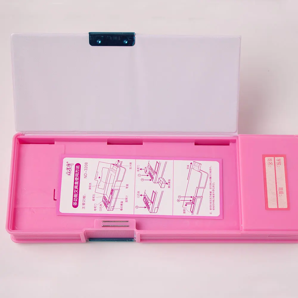 Многофункциональная коробка канцелярских принадлежностей пенал для карандашей с двух сторон, автомат по производству пластиковых Карандаш Чехол школьные ученические милые хранения креативный подарок