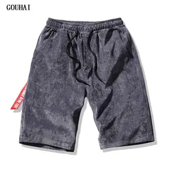 Gouhai мужские шорты Solid 2017 новые летние модные повседневные хлопковые Slim Fit Короткие штаны мужчин плюс размер M-4XL 5XL хорошее качество
