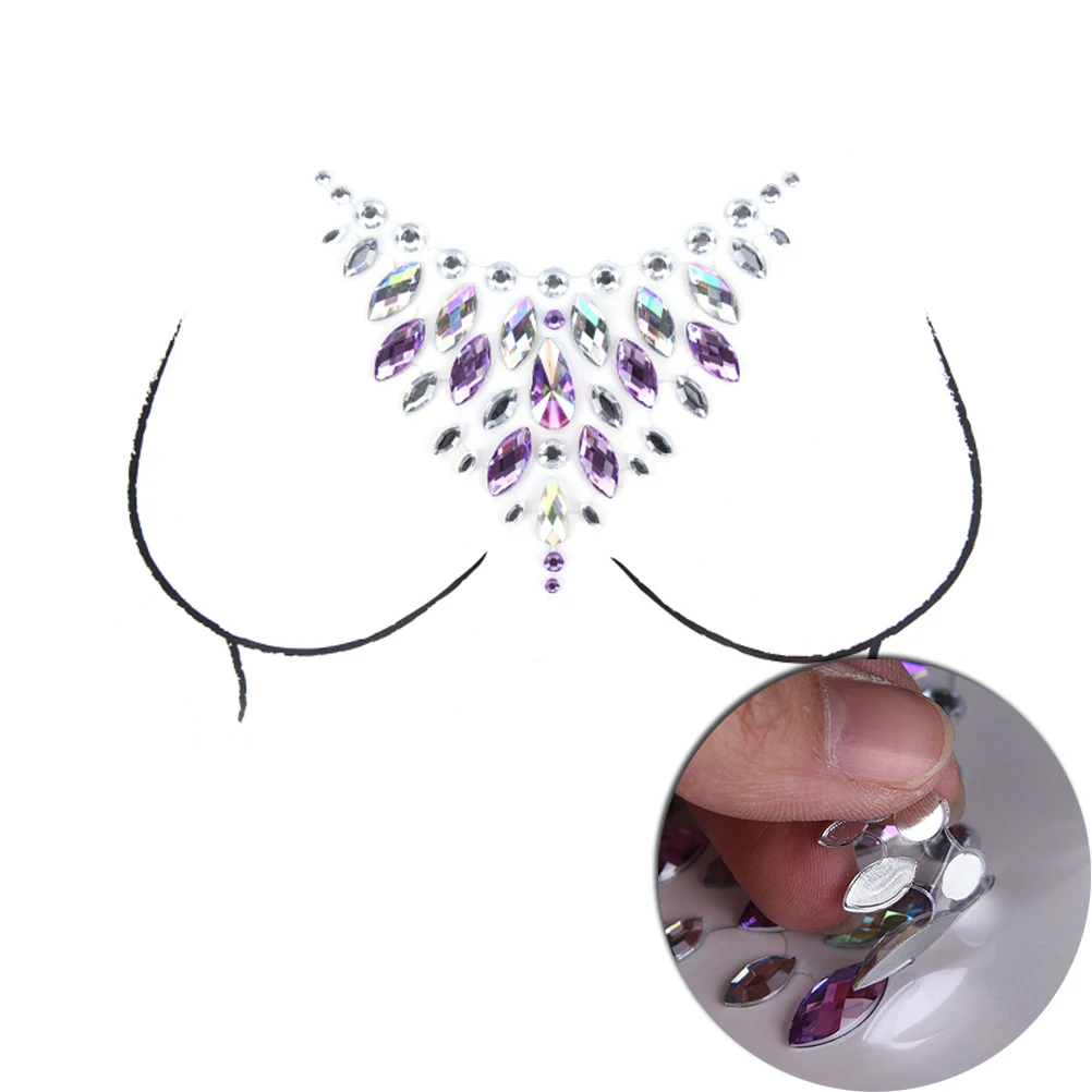 1pc Women Bra Breast Pasties Adhesive Stickers Accessories Crystal Bra