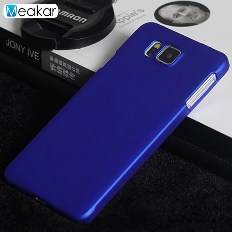 Пластик Coque 4.7For samsung Galaxy Alpha чехол для samsung Galaxy Alpha Sm G850F G850 Sm-G850F телефона чехол-лента на заднюю панель - Цвет: blue