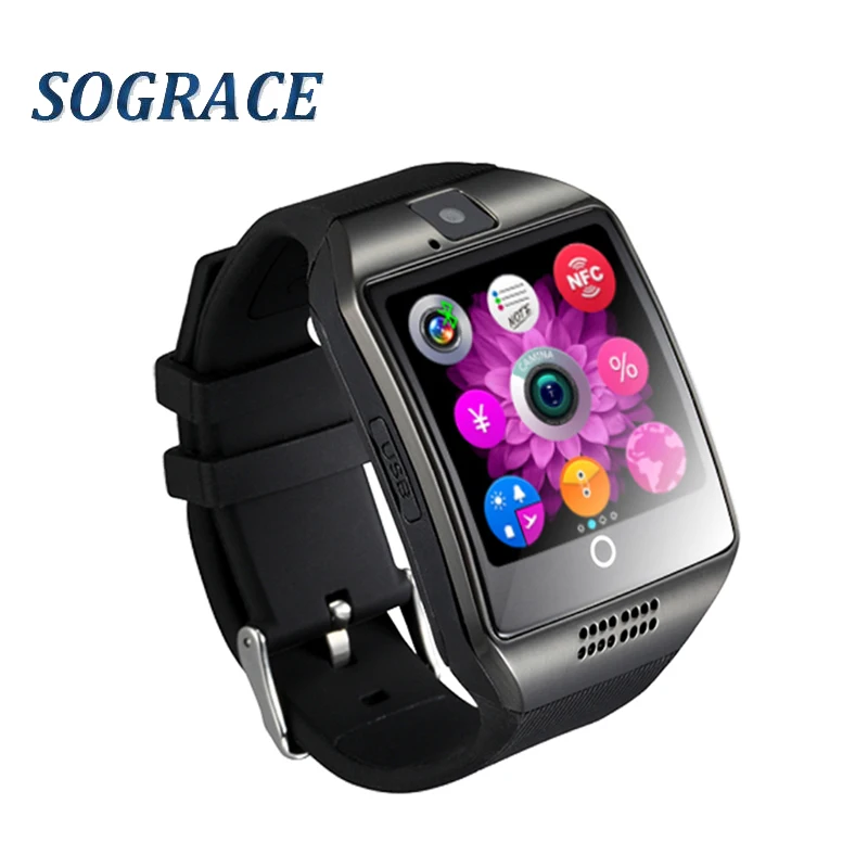 Q18 Bluetooth Smart часы с Камера Facebook WhatsApp Twitter синхронизации SMS Smartwatch Поддержка SIM карты
