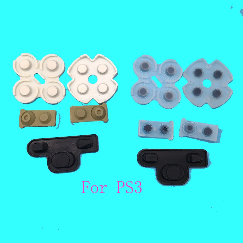 

100sets Conductive Rubber Pads For Sony Playstation 3 PS3 Controllers Buttons Repair Parts Clear