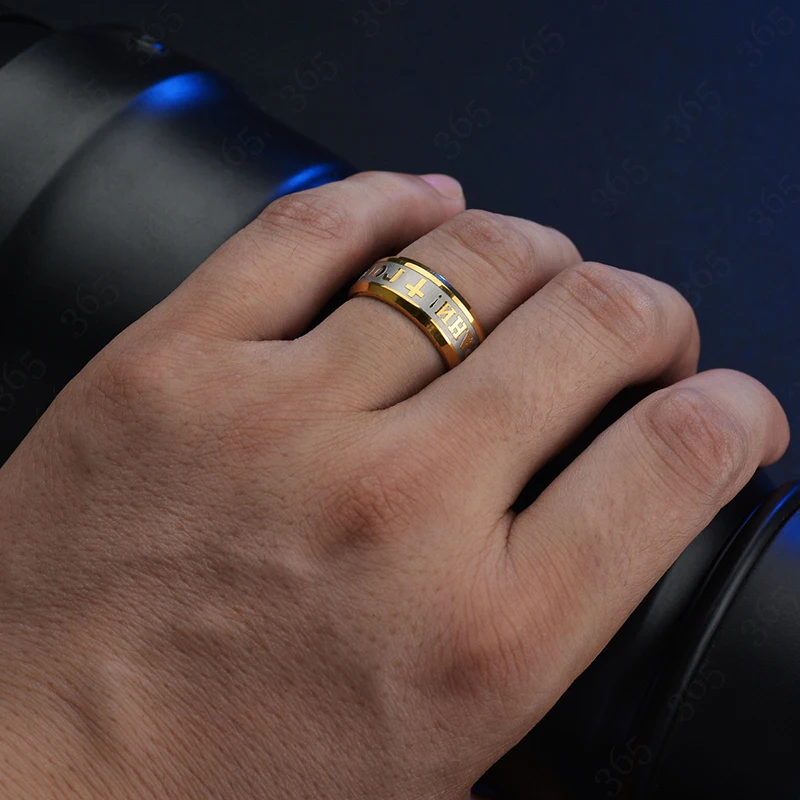 Religious Christian Jesus Cross Stainless Steel Ring For Men Women Party Gift finger ring