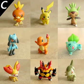 

4cm Original Riolu Fennekin Torchic Chespin anime cartoon action & toy figures Collection model toy KEN HU STORE pks