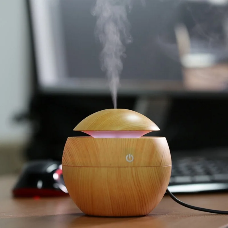 

Hot USB Aroma Essential Oil Diffuser Cute Ultrasonic Cool Mist Humidifier Air Purifier Change LED Night light for Office Home