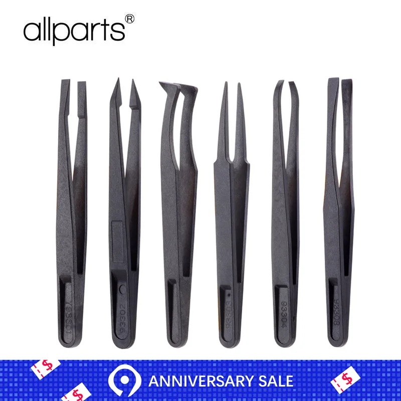 

ESD Anti-static Carbon Fiber Tweezers Repair Tools for iPhone and others Disassembling Tweezer ABS Plastic Precision Tool