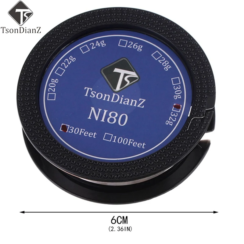 Нагревательный элемент TsonDianZ Ni80 проволока из нихрома для электронной сигареты 20g