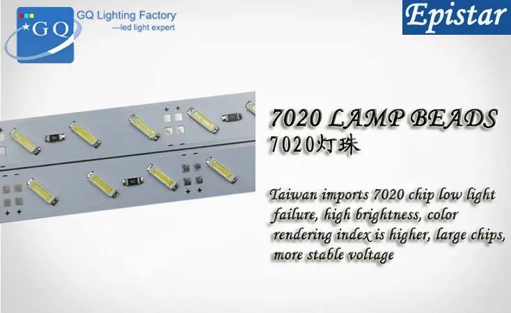10 шт./лот горячая Распродажа DHL FedEx 7020 светодиодный свет бар U/V Ювелирное Украшение с бороздкой ламповый светильник светодиодный жесткой полосы света DC 12 V