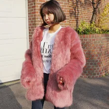 

10 New Style High-end Fashion Women Faux Fur Coat S66