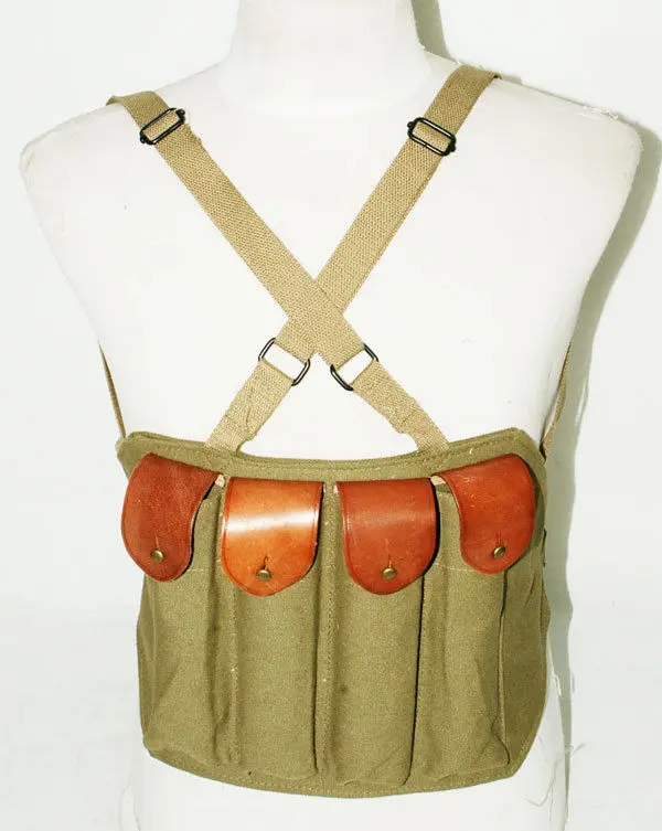 

WWII WW2 US AMRY THOMPSON CHEST RIG MAGAZINE 4 CELL 30 ROUNDS MAGAZINE AMMO POUCH