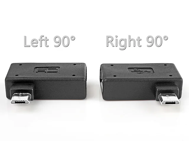 Микро адаптер USB 2,0 мама-папа микро OTG источник питания порт 90 градусов левый 90 правый угловой USB OTG адаптеры