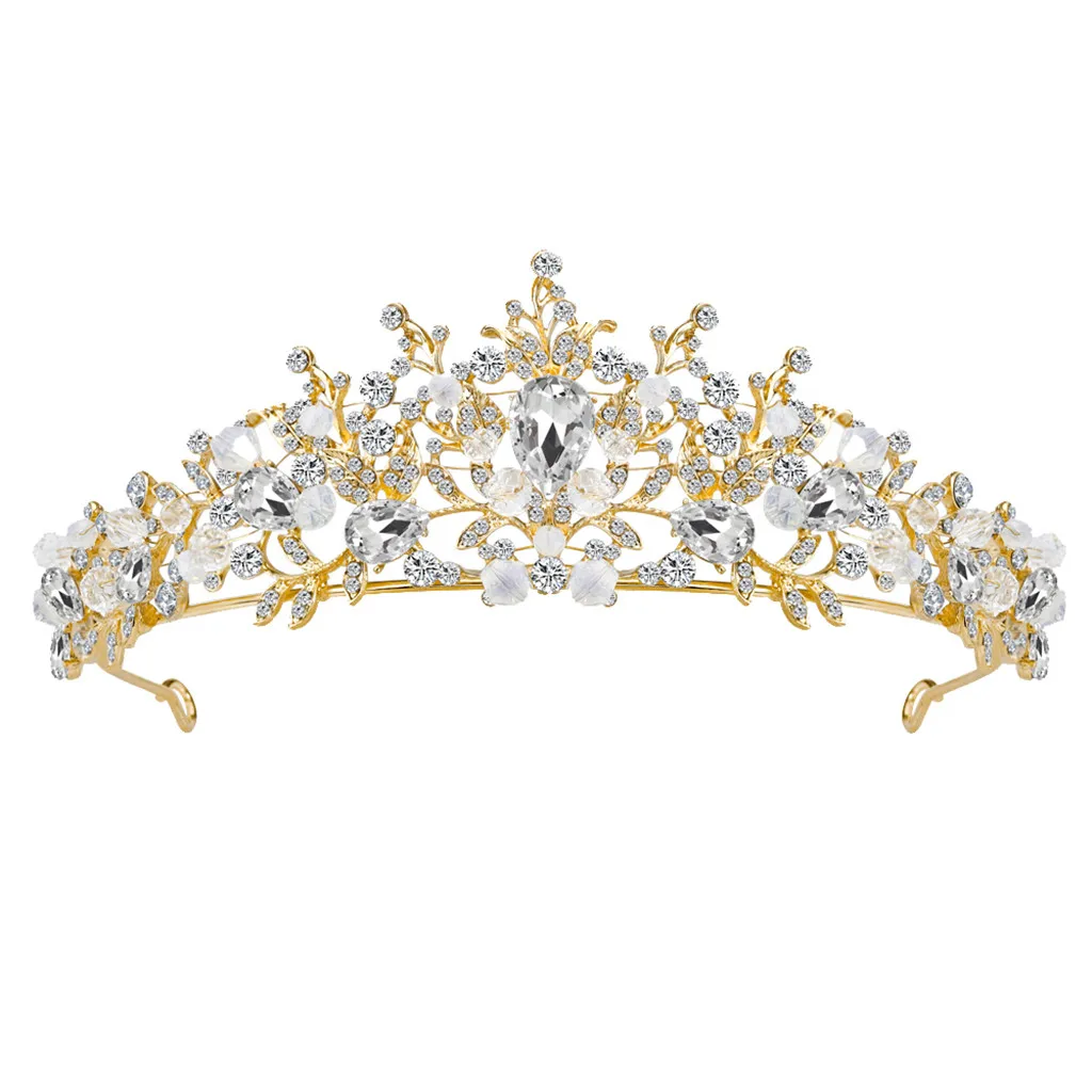 New design Rhinestone headband Women Luxury Elegant Crown Full Fower