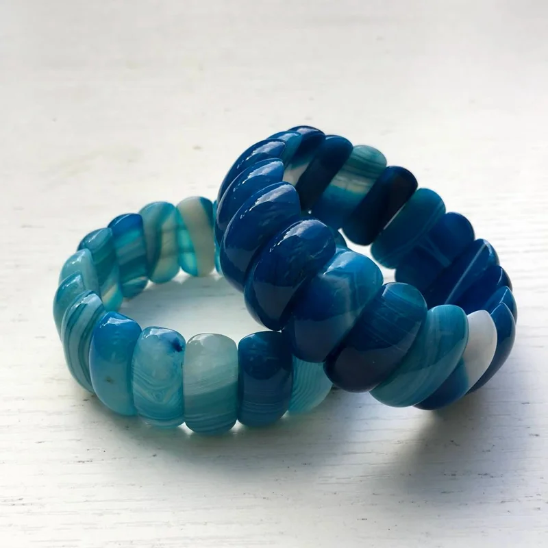 Elastic bracelet for hip hop, multicolor onyx jewelry, onyx color, Onyx, Onyx, 7.5 inch L