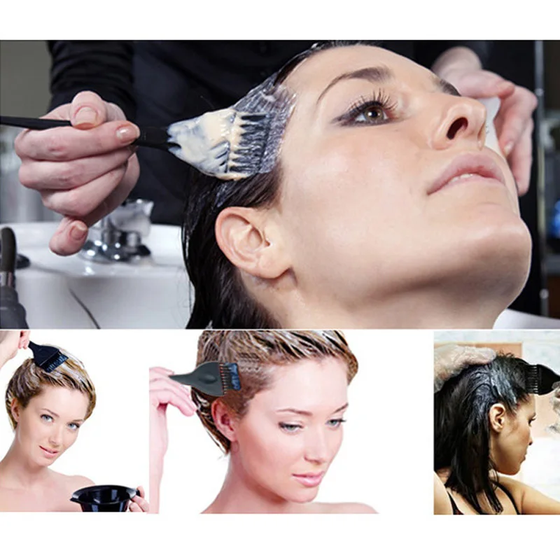 

Salon Hair Coloring Dyeing Brush Stainless Steel Handle Hair Comb Professional Dye Tool SSwell