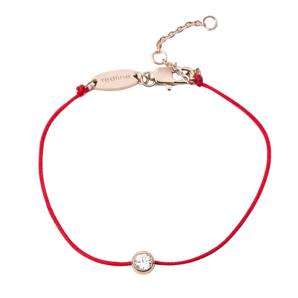 AMOURJOUX браслет с красной нитью золотого цвета 316L нержавеющая сталь прозрачный кубический циркон браслеты с подвесками для женщин красный браслет