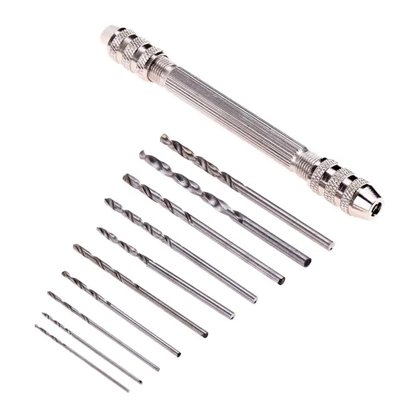 0.5 3.2mm High Speed Steel Drill Bit Portable Mini Manual Aluminum Hand