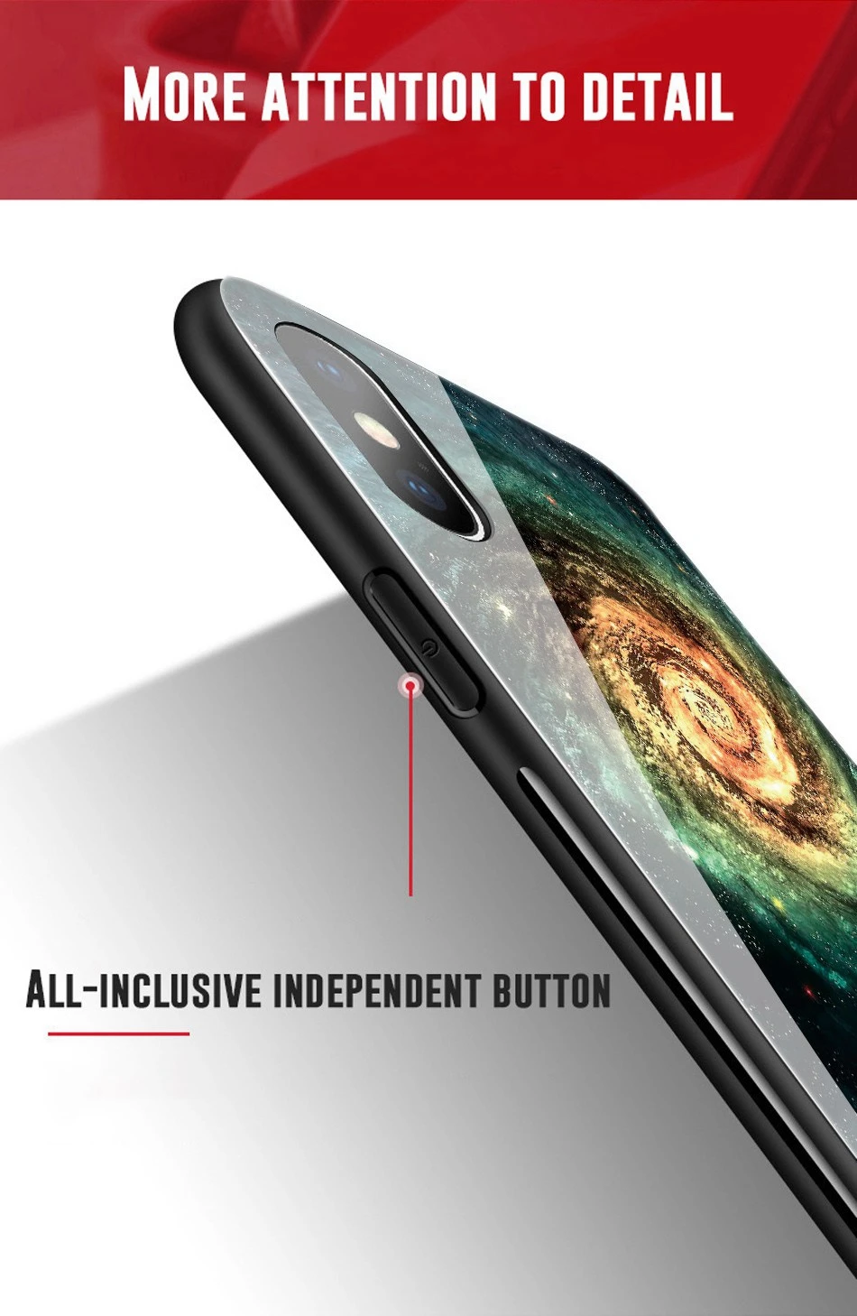 Luxury tempered glass case for iPhone XS Max silicone space patterned phone cover for iPhone XS XR X 8 7 6 6s plus fitted coque  (9)