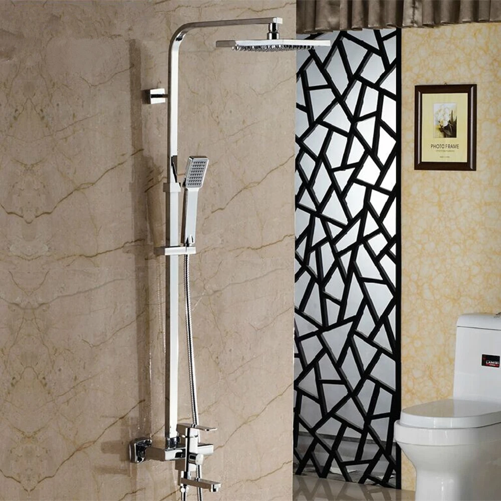 2016 new luxury bathroom shower sets 8'' shower head set brass chrome