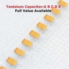 10 шт. C Тип 226 686 106 337 227 476 107 10 мкФ 22 мкФ 47 мкФ 68 мкФ 100 мкФ 220 мкФ 330 мкФ 4V 6,3 V 10V 16 V, алюминиевая крышка, 25В 35В танталовый конденсатор с алюминиевой крышкой, Размеры C