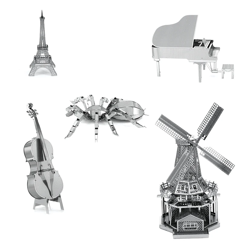Building Metal 3D Puzzle Jigsaw Buildings New Black Series kylo Jen Commands Soon Nano DIY Proportion