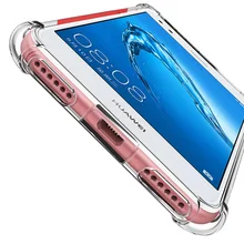 Мягкий Силиконовый ТПУ противоударный чехол для телефона huawei P10 Plus Honor 8 9 P8 P9 Lite Y6 Y5 Y3 прозрачная задняя крышка