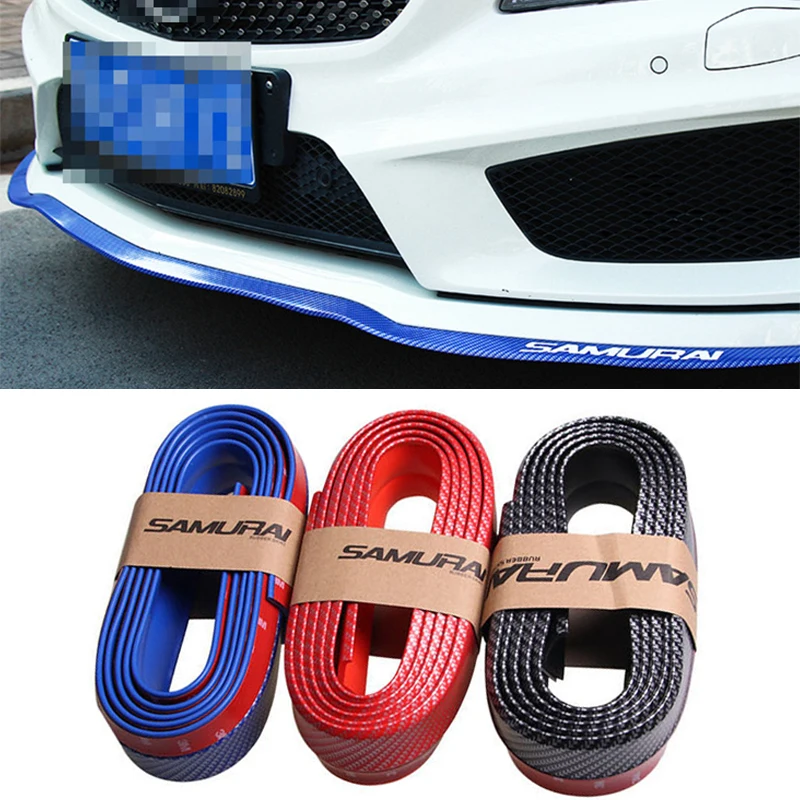 OL Universal Carbon fiber 2.5m Car Front Skirt Protector Car Front Lip