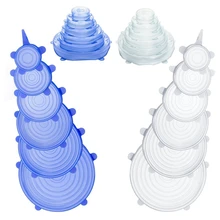 12pcs Silicone Stretch Lids Universal Lid Silicone Bowl Pot Lid Silicone Cover Pan Cooking Food Fresh Cover Microwave Cover