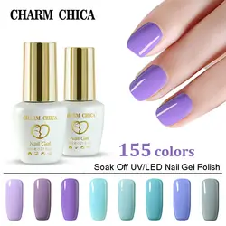 Charm Chica 6 мл Фиолетовый Синий Цвет гель лак для ногтей Гель-лак Soak Off гель-лак дизайн ногтей Vernis полу Permanant 09856