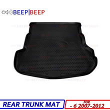 Для Mazda 6 2007-2012 автомобильный коврик для багажника, задний внутренний багажник, Грузовой лоток, напольный ковер, автомобильный Стайлинг, украшение интерьера, аксессуары